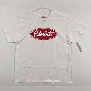 Peterbilt Motors Company Logo White T-Shirt (Brand New With Tags) TRUCKING TEE